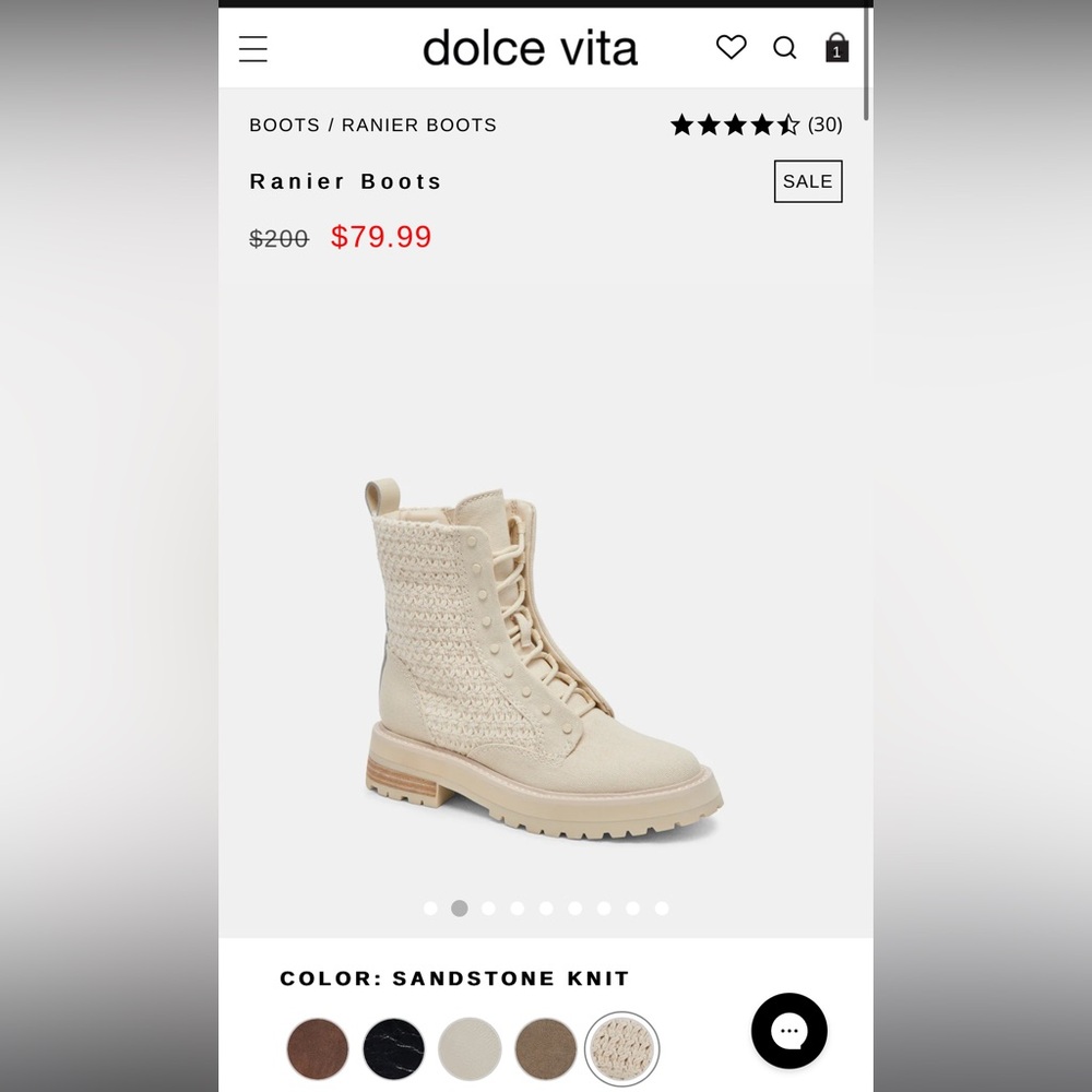 Dolce Vita Ranier boots / Sandstone Knit size 8 NWT